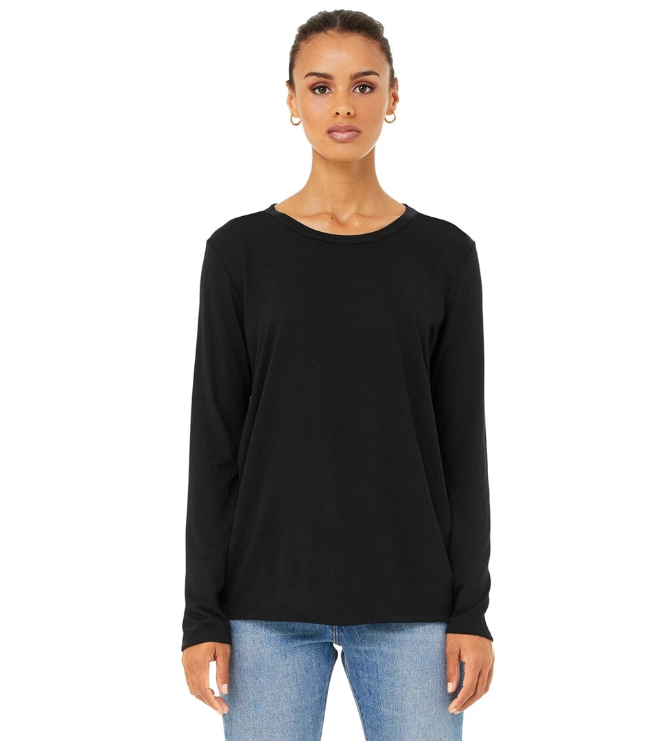 Bella + Canvas Daily Long Sleeve Tee Black CLOTHING 3 Bella + Canvas Daily Long Sleeve Tee Black CLOTHING