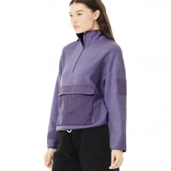 Bella + Canvas Sueded 1/2 Zip Pullover Wisteria