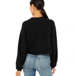 CLOTHING Bella + Canvas Raglan Sweatshirt Black 10 CLOTHING Bella + Canvas Raglan Sweatshirt Black