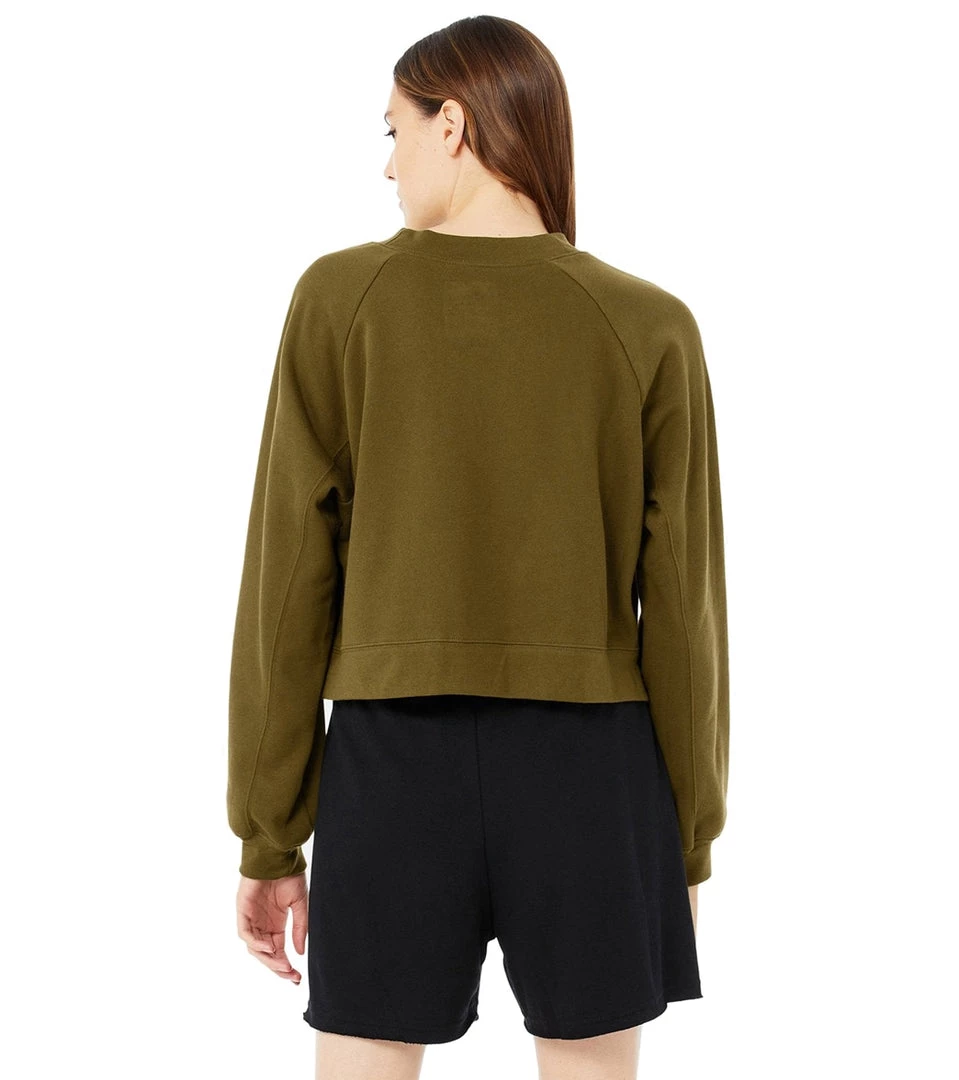 Bella + Canvas Raglan Sweatshirt Moss 5 Bella + Canvas Raglan Sweatshirt Moss