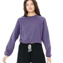 Bella + Canvas Raglan Sweatshirt Wisteria CLOTHING