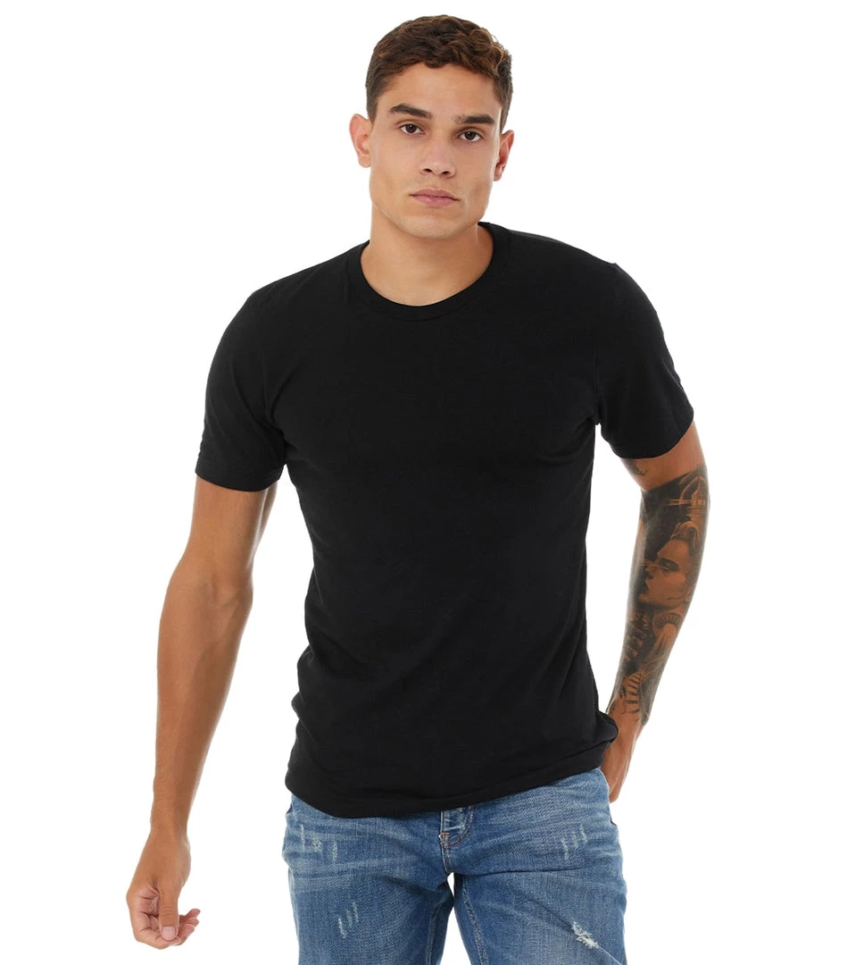 Bella + Canvas Triblend Crew Tee Solid Black Triblend 8 Bella + Canvas Triblend Crew Tee Solid Black Triblend
