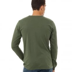 CLOTHING Bella + Canvas Sueded Airlume Long Sleeve Tee Military Green