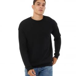 Bella + Canvas Crew Sweatshirt Black CLOTHING