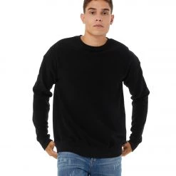 CLOTHING Bella + Canvas Sueded Crew Sweatshirt Black