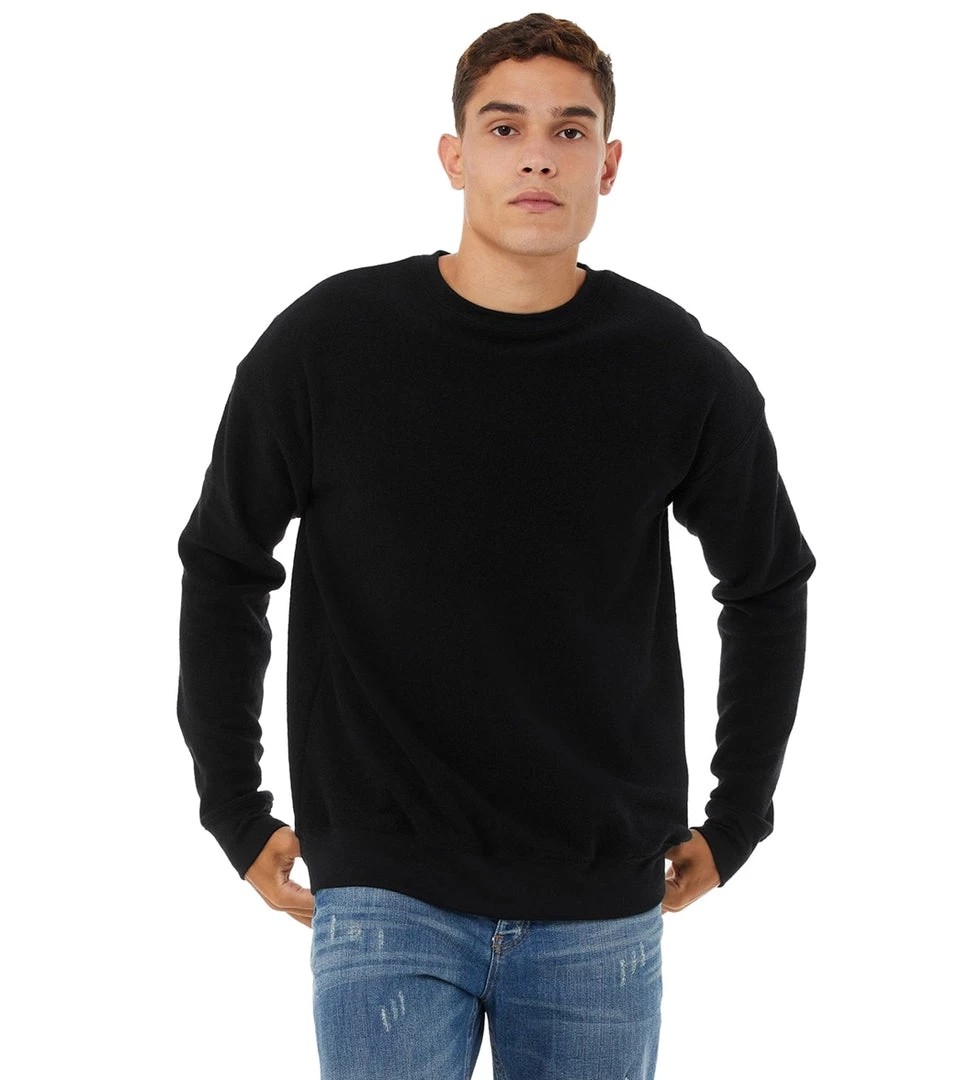 CLOTHING Bella + Canvas Sueded Crew Sweatshirt Black 3 CLOTHING Bella + Canvas Sueded Crew Sweatshirt Black