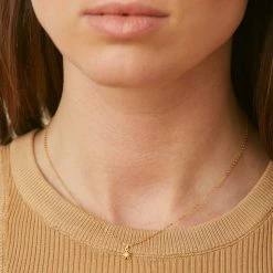 ACCESSORIES Dogeared Make A Wish Petite Starburst Necklace Gold Dipped