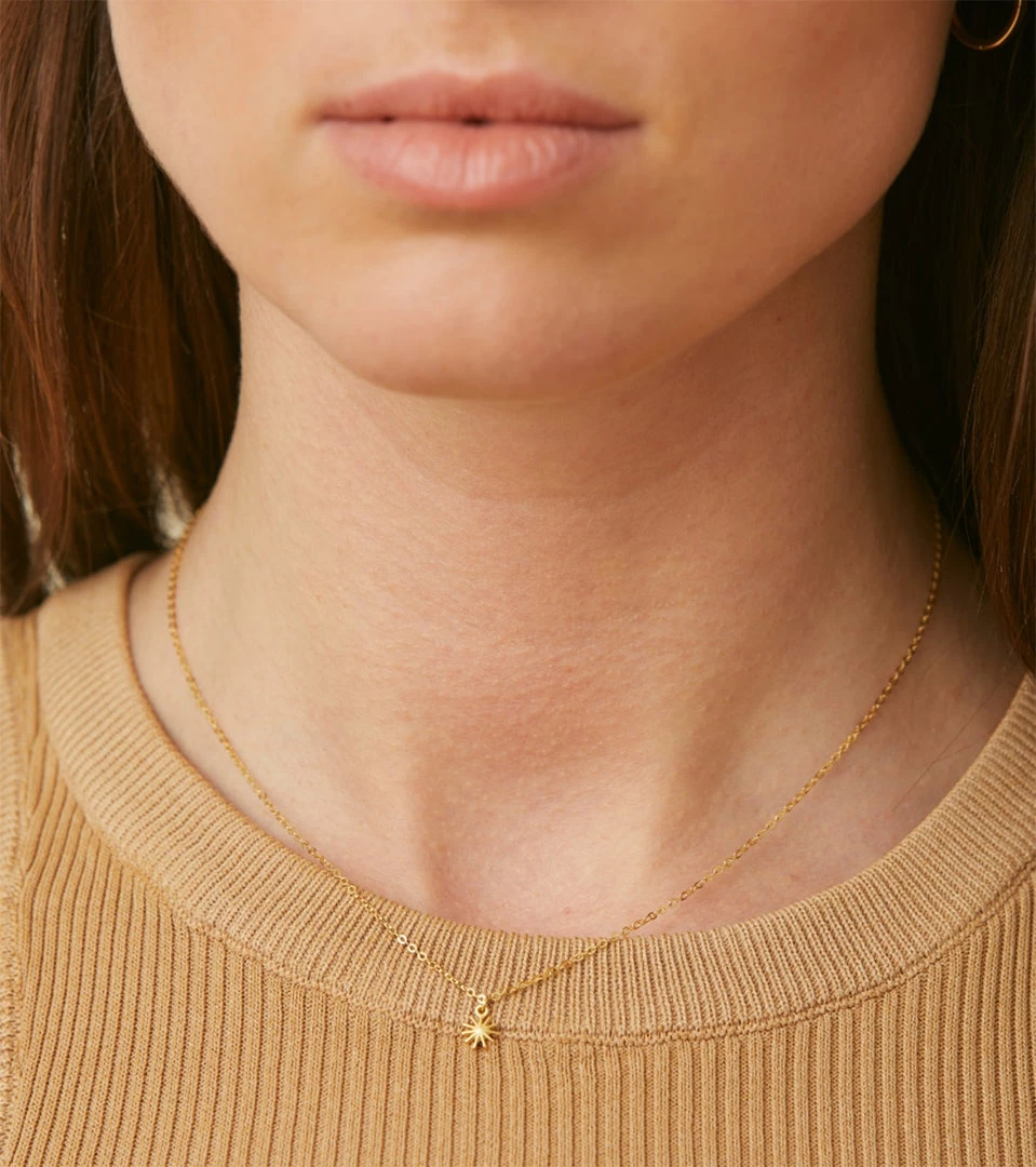 ACCESSORIES Dogeared Make A Wish Petite Starburst Necklace Gold Dipped 6 ACCESSORIES Dogeared Make A Wish Petite Starburst Necklace Gold Dipped