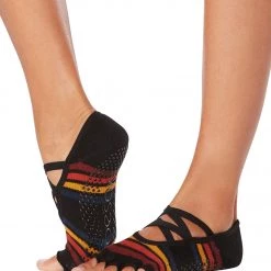 Toesox Elle Half-Toe Yoga Grip Socks Nostalgic ACCESSORIES