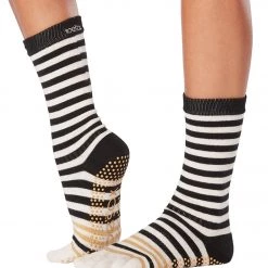 Toesox Crew Full Toe Grip Socks Modernism