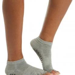 Gaiam Grippy Toeless Yoga Socks Heather Grey/Black ACCESSORIES 7 Gaiam Grippy Toeless Yoga Socks Heather Grey/Black ACCESSORIES
