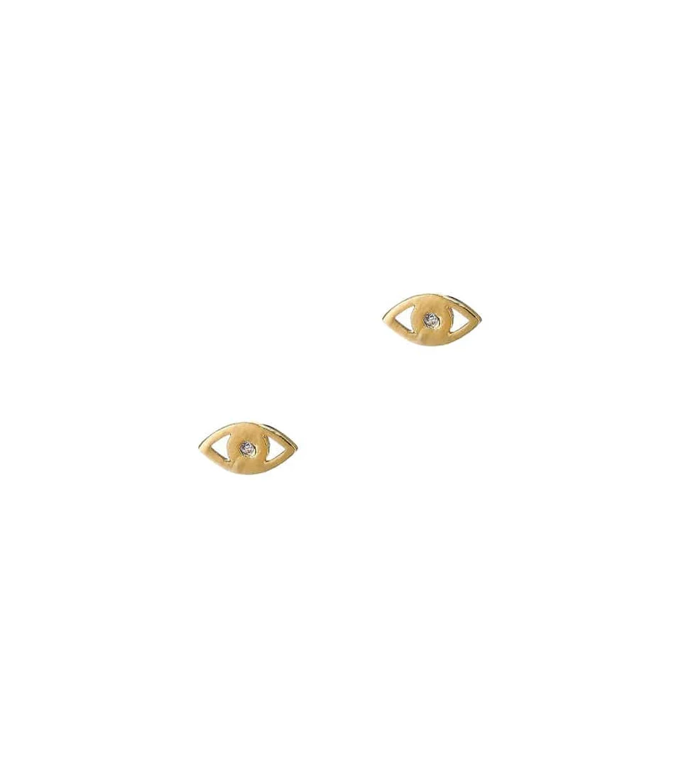 TAI Jewelry Simple Evil Eye Studs Gold 3 TAI Jewelry Simple Evil Eye Studs Gold
