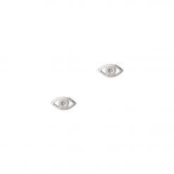 TAI Jewelry Simple Evil Eye Studs Silver