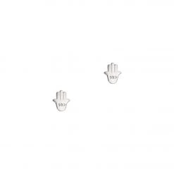TAI Jewelry Simple Hamsa Studs Silver ACCESSORIES