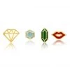 TAI Jewelry Four Enamel Stud Collection Gold 2 TAI Jewelry Four Enamel Stud Collection Gold