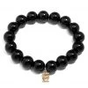 ACCESSORIES Zenzii Glass Bead Stretch Bracelet Black