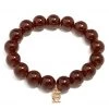 Zenzii Glass Bead Stretch Bracelet Brown ACCESSORIES 2 Zenzii Glass Bead Stretch Bracelet Brown ACCESSORIES