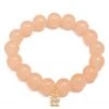 Zenzii Glass Bead Stretch Bracelet Beige