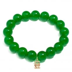 ACCESSORIES Zenzii Glass Bead Stretch Bracelet Emerald