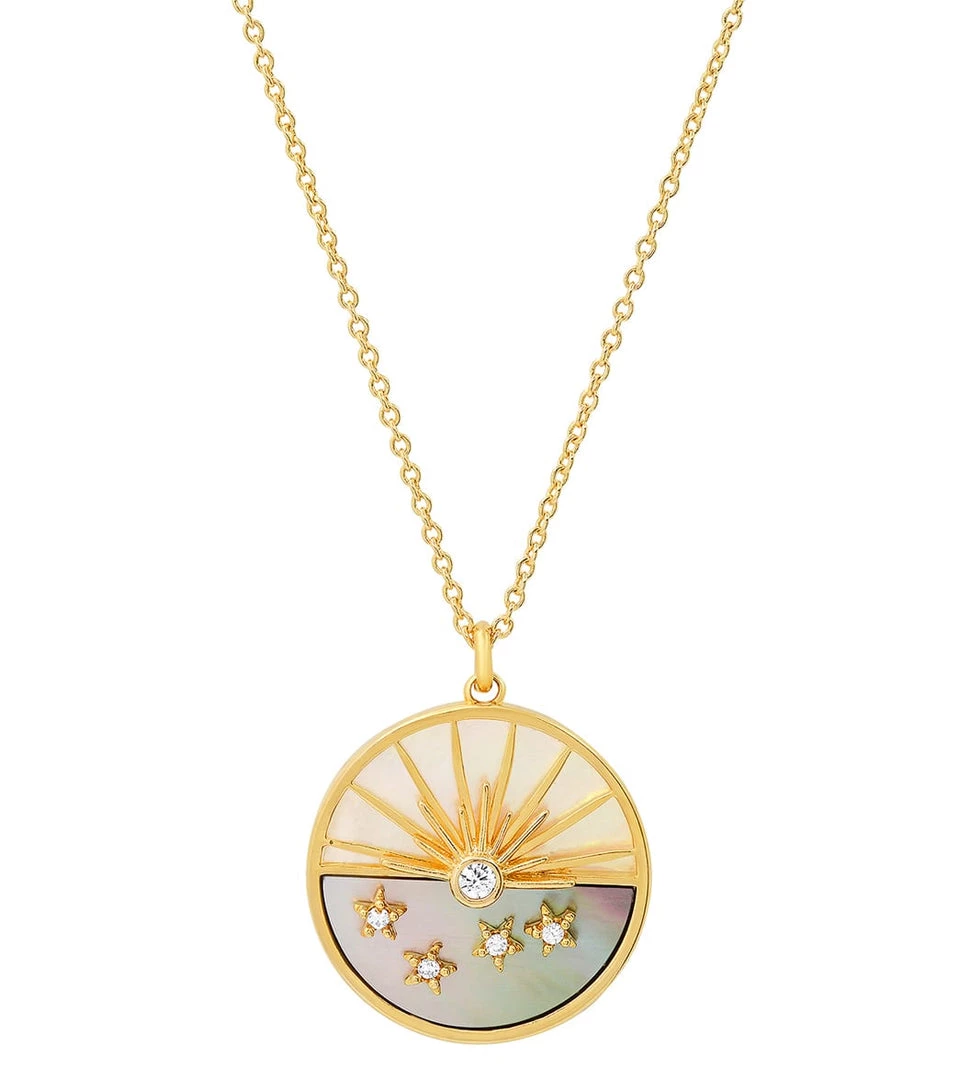 TAI Jewelry Sunrise Mother Of Pearl Necklace With Star Accent Gold ACCESSORIES 3 TAI Jewelry Sunrise Mother Of Pearl Necklace With Star Accent Gold ACCESSORIES