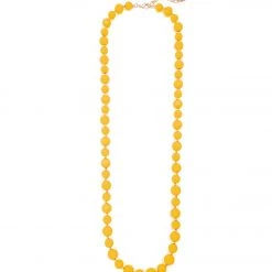 ACCESSORIES Zenzii Chunky Matte Beaded Long Necklace Honey 7 ACCESSORIES Zenzii Chunky Matte Beaded Long Necklace Honey