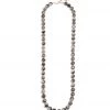 ACCESSORIES Zenzii Iridescent Beaded Long Necklace Gray 1 ACCESSORIES Zenzii Iridescent Beaded Long Necklace Gray