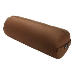 YOGA MATS & PROPS Hugger Mugger Round Solid Yoga Bolster Brown