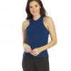 NEW ARRIVALS Free People Blissed Out Yoga Tank French Navy