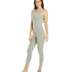Free People Ashford Side To Side Performance Jumpsuit Heather Grey