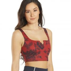 Free People Ashford Lose Control Bra Burgundy Combo CLOTHING