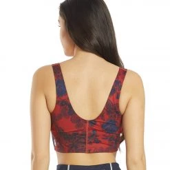 Free People Ashford Lose Control Bra Burgundy Combo CLOTHING