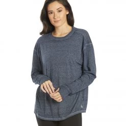 Free People Keep Rolling Long Sleeve Top French Navy