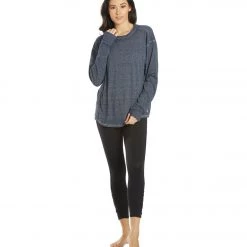 Free People Keep Rolling Long Sleeve Top French Navy