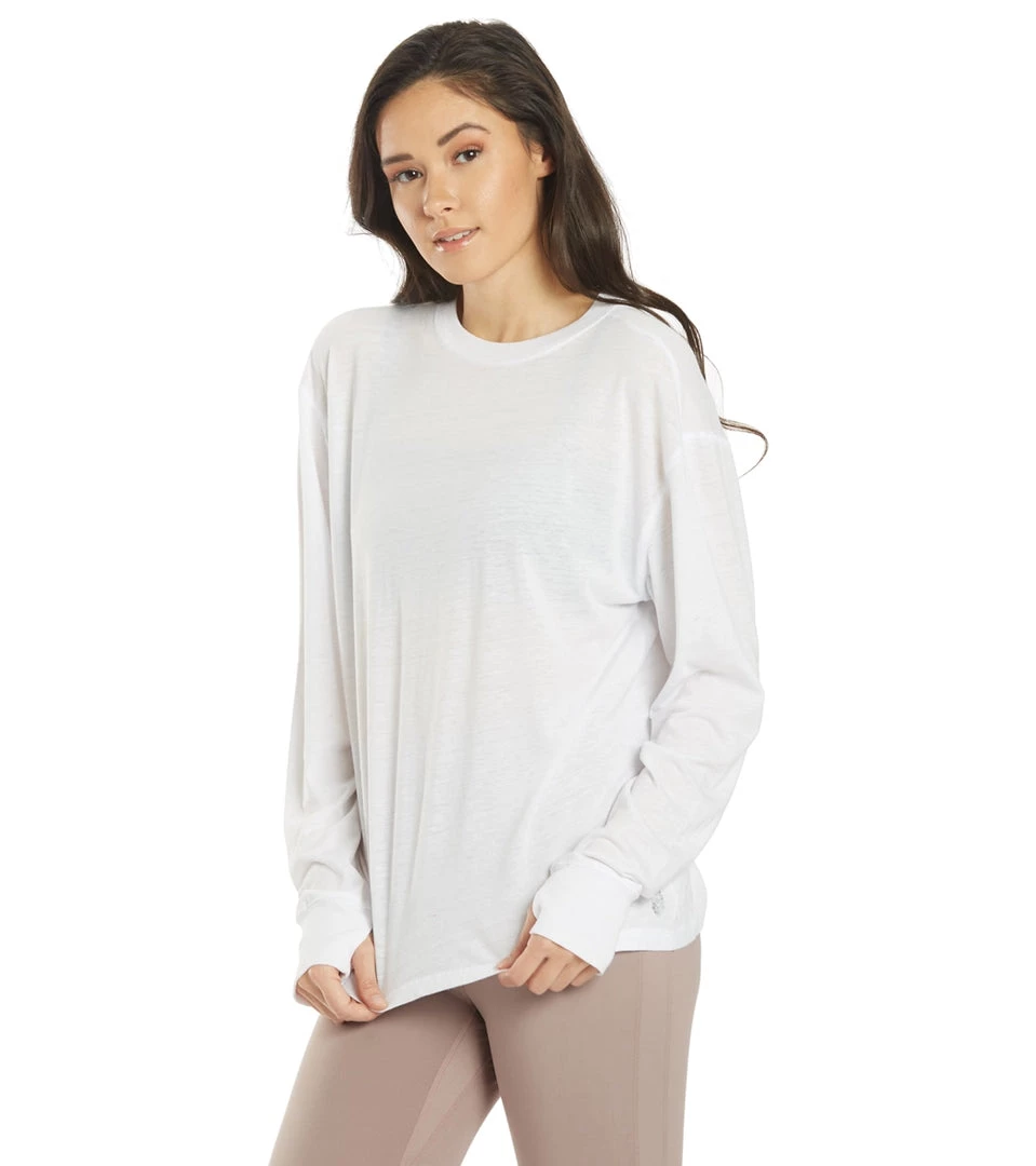 NEW ARRIVALS Free People Keep Rolling Long Sleeve Top White 7 NEW ARRIVALS Free People Keep Rolling Long Sleeve Top White