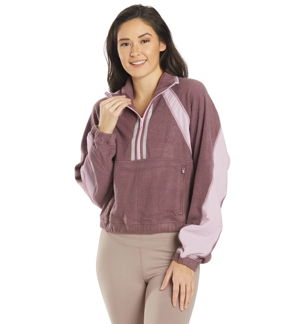 Free People So Fly Half Zip Pullover Boysenberry Combo CLOTHING 3 Free People So Fly Half Zip Pullover Boysenberry Combo CLOTHING