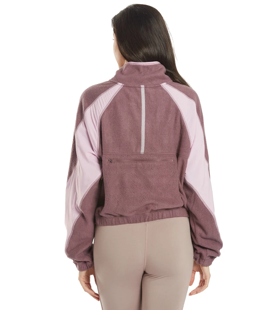 Free People So Fly Half Zip Pullover Boysenberry Combo CLOTHING 5 Free People So Fly Half Zip Pullover Boysenberry Combo CLOTHING