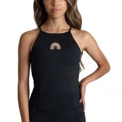 Jala Bestie Crop Tank Black Rainbow 9 Jala Bestie Crop Tank Black Rainbow