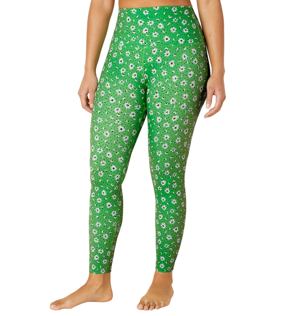 Beyond Yoga Printed High Waisted Midi Leggings Honeydew Daisies 4 Beyond Yoga Printed High Waisted Midi Leggings Honeydew Daisies