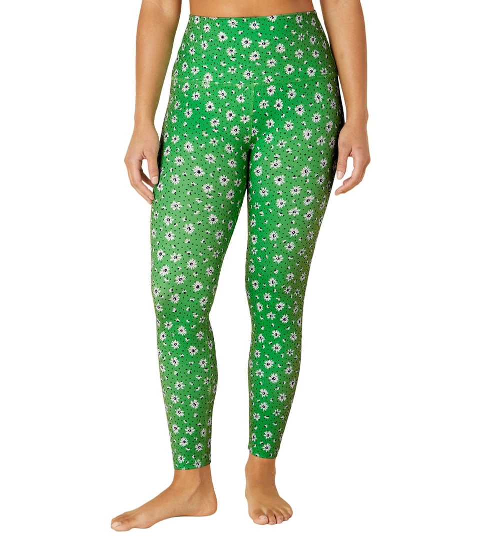Beyond Yoga Printed High Waisted Midi Leggings Honeydew Daisies 8 Beyond Yoga Printed High Waisted Midi Leggings Honeydew Daisies