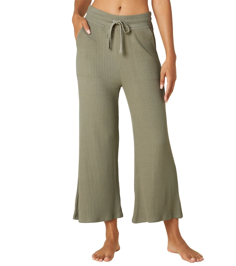 CLOTHING Beyond Yoga Free Flow Wide Leg Cropped Pant Cement 9 CLOTHING Beyond Yoga Free Flow Wide Leg Cropped Pant Cement