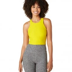 Beyond Yoga Focus Cropped Tank Lemon-Citron