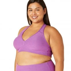 Beyond Yoga Plus Spacedye Lift Your Spirits Bra Bright Iris Heather