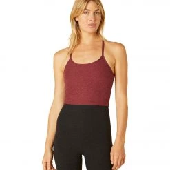 Beyond Yoga Spacedye Slim Racerback Cropped Tank Port Wine-Ruby NEW ARRIVALS