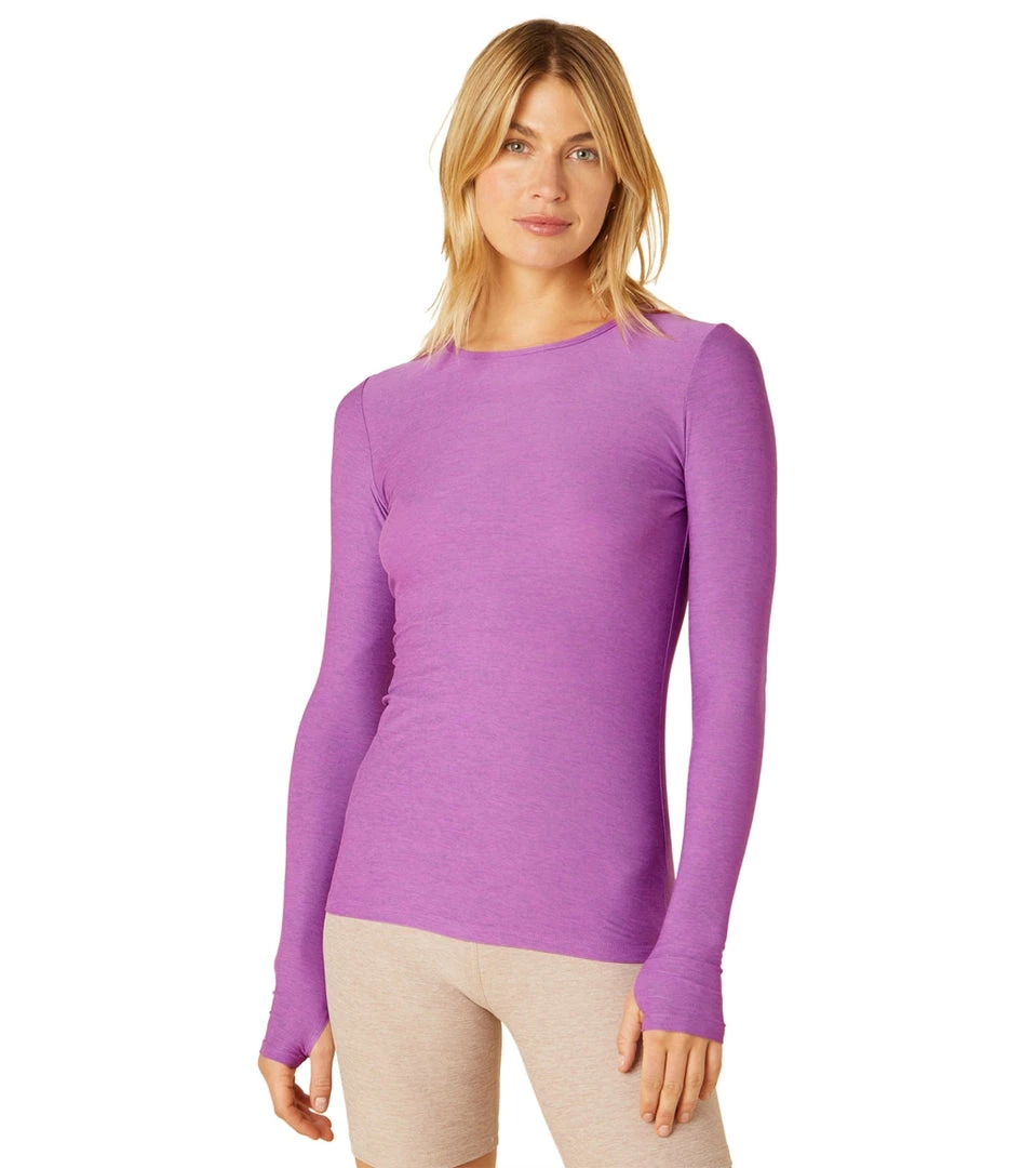 Beyond Yoga Featherweight Spacedye Classic Crew Pullover Bright Iris Heather NEW ARRIVALS 8 Beyond Yoga Featherweight Spacedye Classic Crew Pullover Bright Iris Heather NEW ARRIVALS