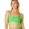 Beyond Yoga Spacedye Slim Racerback Yoga Sports Bra Honeydew Pop Heather