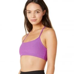 NEW ARRIVALS Beyond Yoga Spacedye Slim Racerback Yoga Sports Bra Bright Iris Heather