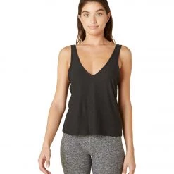 NEW ARRIVALS Beyond Yoga Featherweight Double V Tank Darkest Night