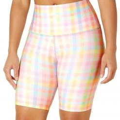 Beyond Yoga High Waisted Biker Short Pastel Gingham NEW ARRIVALS