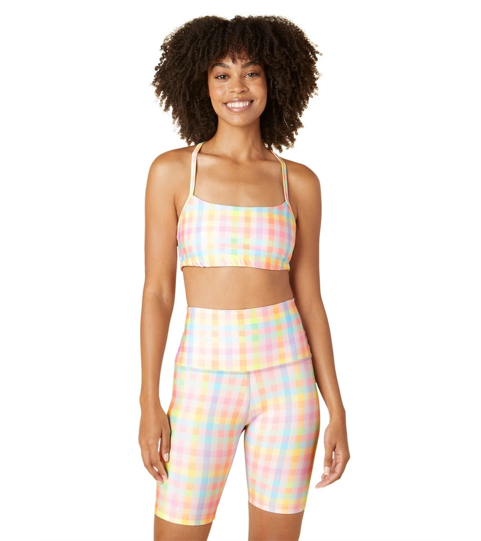 Beyond Yoga High Waisted Biker Short Pastel Gingham NEW ARRIVALS 6 Beyond Yoga High Waisted Biker Short Pastel Gingham NEW ARRIVALS
