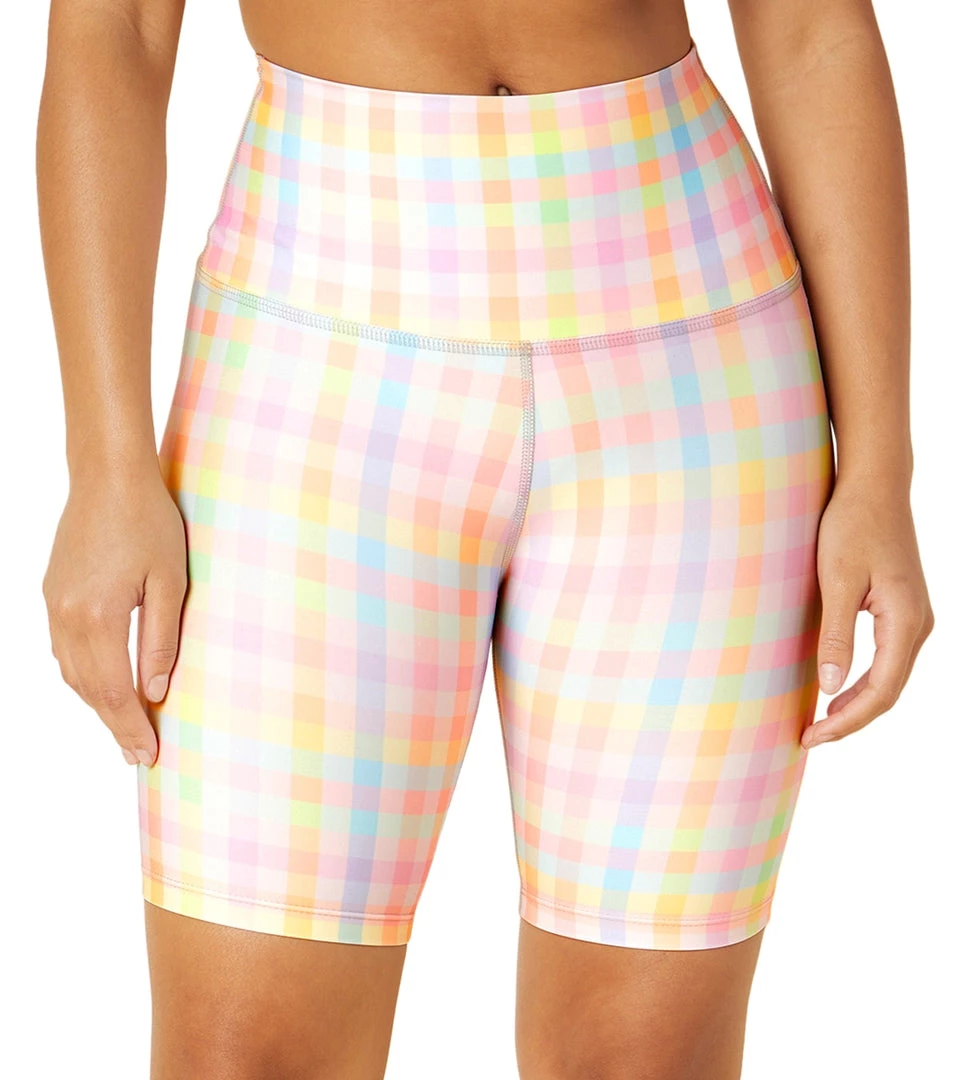 Beyond Yoga High Waisted Biker Short Pastel Gingham NEW ARRIVALS 9 Beyond Yoga High Waisted Biker Short Pastel Gingham NEW ARRIVALS